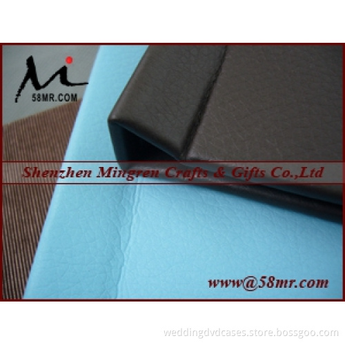 Leather Fabric Cloth Document File Book Folder Clip Holder